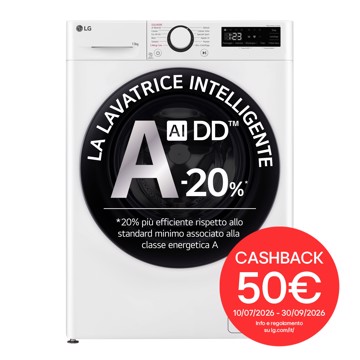 Lavatrice 1400 giri 13 kg h85 l60 p61,5 vapore
