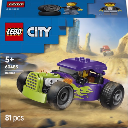 LEGO City 60485 Bolide, Macchina Giocattolo con Minifigure, Set per lo Sviluppo della Motricità Fine, Regalo per Bambini 5+