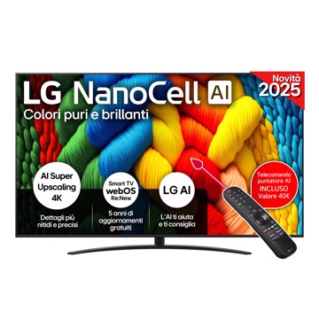Televisore nano 86" uhd hdr10p t2/s2,3hdmi,2usb,a7,os25,ga,p