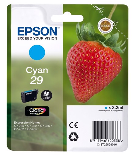 Epson Strawberry Cartuccia Ciano T29 Claria
