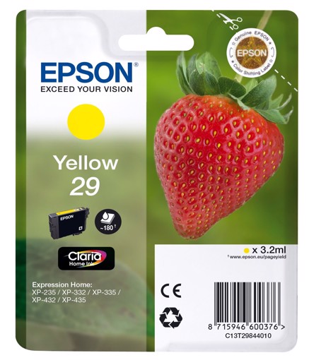 Epson Strawberry Cartuccia Giallo T29 Claria