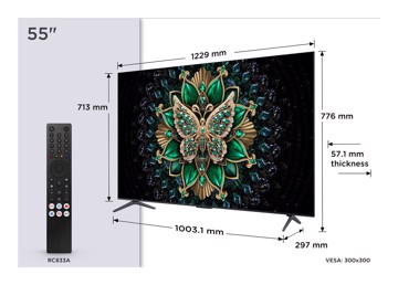 Televisore mled 55" uhd hdr10 t2/s2,144hz,4hdmi,2usb,gtv,pl