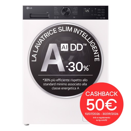 LG F2NX50S9THB Lavatrice Slim Intelligente 9 kg Classe A-30%
