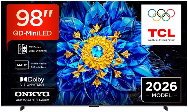 Tcl Nero P8l Tv 98P8l – Qd-Mini Led 98", 4K Hdr, Google Tv, 144Hz Vrr, Audio Onkyo 2.1