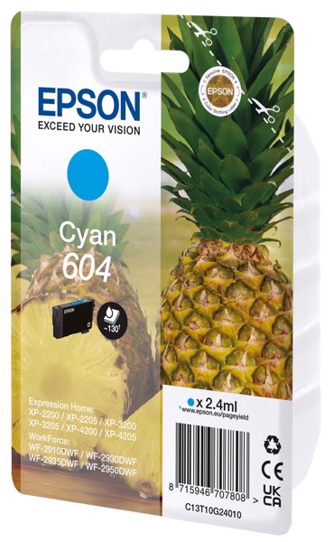 Epson Ciano Singlepack Cyan 604 Ink