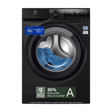 Lavatrice 1400 giri 9kg nera h84,7 l59,7 p58