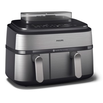 Friggitrice ad aria xxl dual v 9 litri vapore