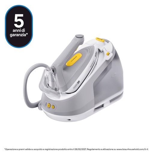 Braun CareStyle 3 - Ferro da stiro con caldaia, Piastra con tecnologia FreeGlide3D, 2200W, 2L, Grigio (IS3231GY)