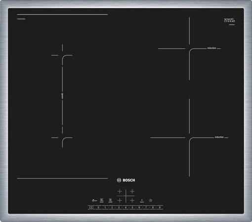 Bosch Serie 6 PVS645FB5E Piano cottura a induzione 60 cm Nero, con profili