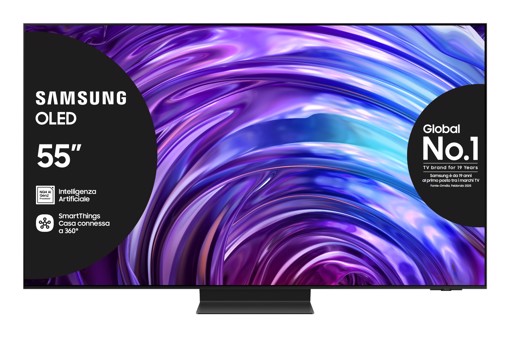 Samsung TV OLED 4K 55" QE55S95DATXZT Smart TV Wi-Fi Graphite Black 2024, Processore NQ4 AI GEN2, OLED Glare Free, Infinity One Design, Dolby Atmos