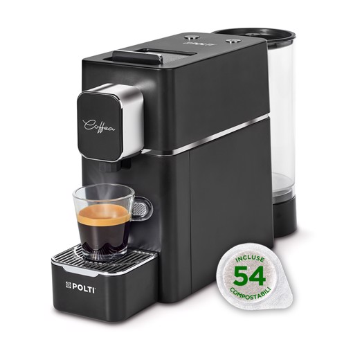 Polti Coffea S15B, macchina da caffè a cialde E.S.E. da 44 m, incluse 54 cialde di SOLO Caffè monorigine, il caffè di