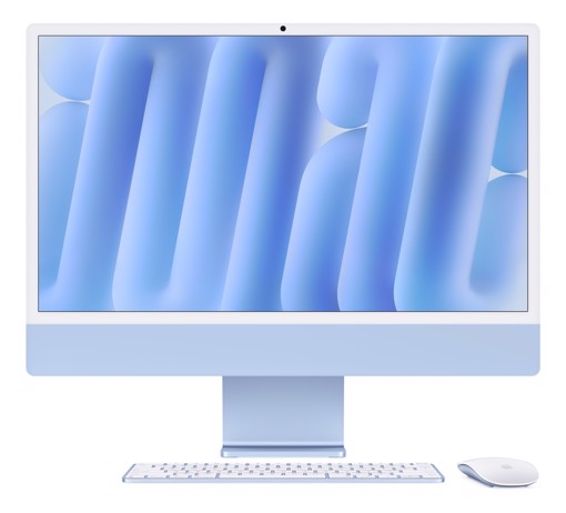 Apple iMac 24"Retina Display 4,5K, Chip M4 con CPU 10‑core, GPU 10‑core, 16GB, 256GB SSD, Blu