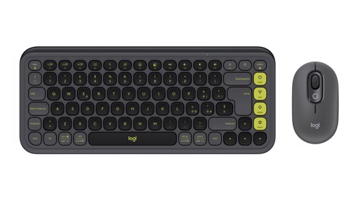 Logitech POP Icon Combo tastiera + Mouse Bluetooth (Grafite, Verde)