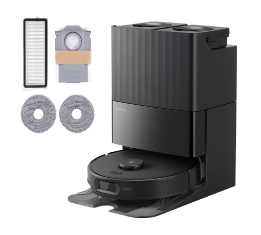 Roborock Qrevo Edge 5V1 Robot Aspirapolvere e Lavapavimenti, 18.500 Pa, Anti-groviglio, Spazzola Principale DuoDivide, Spazzola Laterale FlexiArm, Lavaggio con Acqua Calda, Asciugatura ad Aria Calda