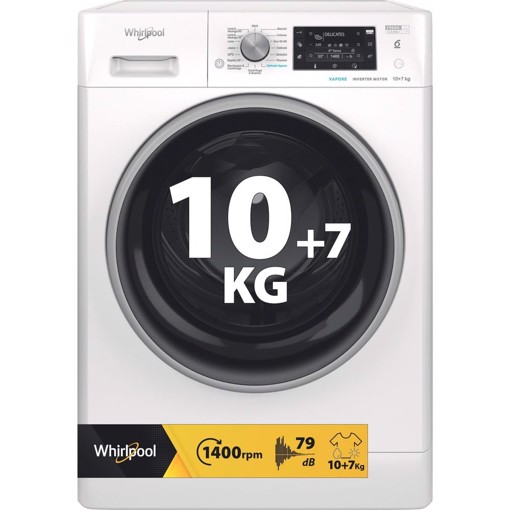 Whirlpool FreshCare Lavasciuga a libera installazione - FFWDD 107448 WBS IT Made in Italy