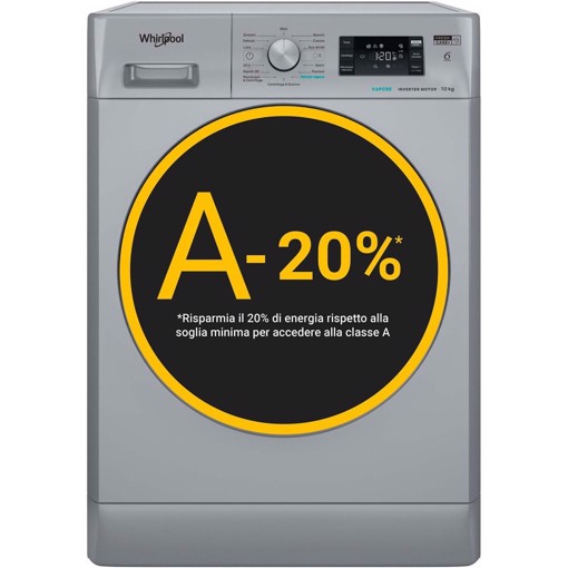 Whirlpool Lavatrice a libera installazione - FFB 108 SILVER IT Made in Italy