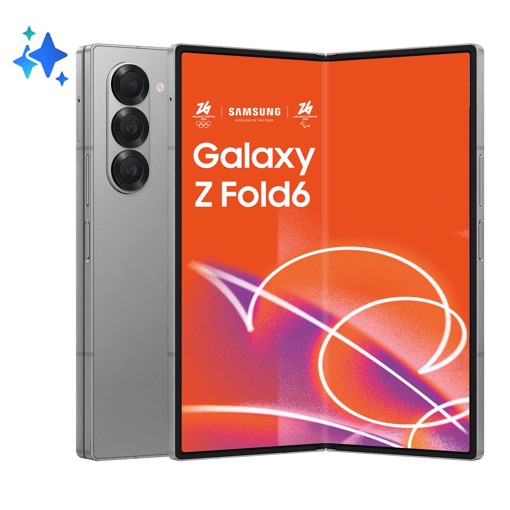 Samsung Galaxy Z Fold6 Smartphone AI, 512GB, RAM 12GB, Display 6,3"/7,6" Dynamic AMOLED 2X, Silver Shadow