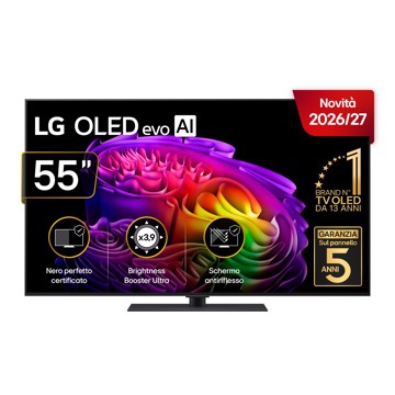 Televisore oled 55" uhd hdr10 t2/s2,4h,3u,a11,3,os26,ai,pc