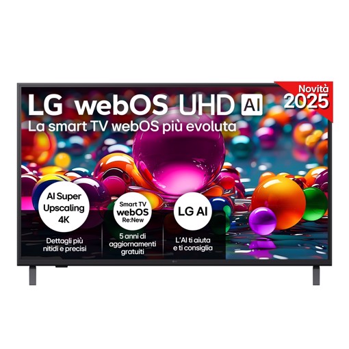 LG UHD AI 50UA75006LA TV Serie UA75 50'' 4K, α7 Gen8, HDR10, 20W, 3 HDMI con Game Optimizer, Smart TV WebOS 25