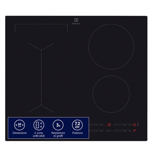 Electrolux Piano Induzione Bridge Matt 60 Cm EIV63443CT MADE IN EUROPE