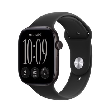 Apple watch series 12 gps 46mm black alum/black sport s/m