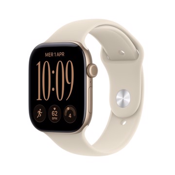 Apple watch series 12 gps 46mm gold alum/sand sport s/m