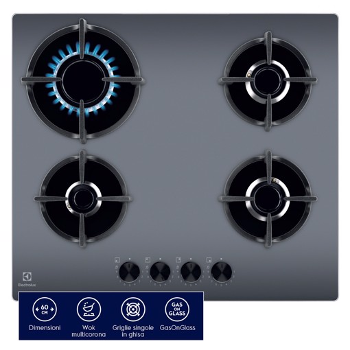 Electrolux Piano Gas Comandi Frontali 60 Cm EGG64272M