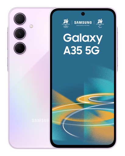 Samsung Galaxy A35 5G Display FHD+ Super AMOLED 6.6”, Android 14, 6GB RAM, 128GB, Dual SIM, Batteria 5.000 mAh, Awesome Lilac