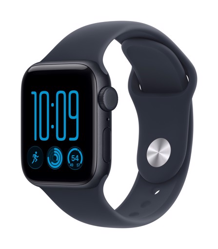 Apple Watch SE (3nd generation) SE 3 GPS + Cellular, Cassa 40 mm in alluminio mezzanotte con Cinturino Sport blu marino - M/L