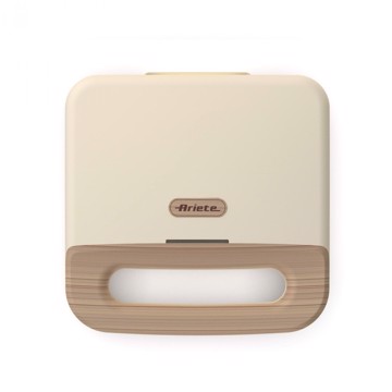 Tostiera a piastre 750w cm.23x13 bianca legn