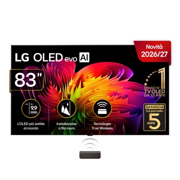 Televisore oled 83" uhd hdr10 t2/s2,4h,3u,a11,3,os26,ai,pc