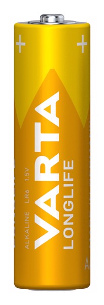 Varta Blister 4 Batterie 1.5V Longlife Alcalina Stilo AA - Immagine 6