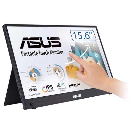 ASUS ZenScreen MB16AHT Monitor PC 39,6 cm (15.6") 1920 x 1080 Pixel Full HD Touch screen Nero