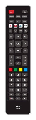 XD Enjoy XDHY1900 telecomando TV Pulsanti