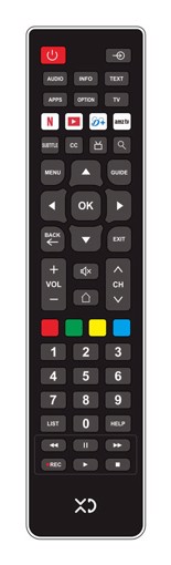 XD Enjoy XDHY1610 telecomando TV Pulsanti