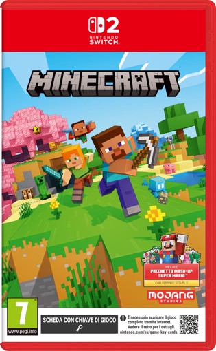 Nintendo MINECRAFT Standard Inglese, Francese, Tedesca, ESP, ITA, Giapponese, Coreano, DUT, Russo, Cinese semplificato, Cinese tradizionale, Portoghese Nintendo Switch 2