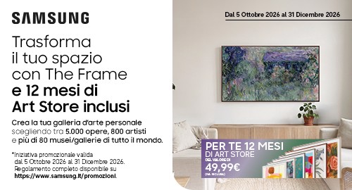 Trasforma il tuo spazio con The Frame e 12 mesi di Art Store inclusi