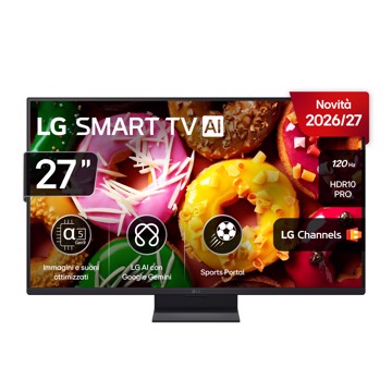Televisore led 27" f.hd hdr10 t2/s2,2hdmi,1usb,os26,pc,a5