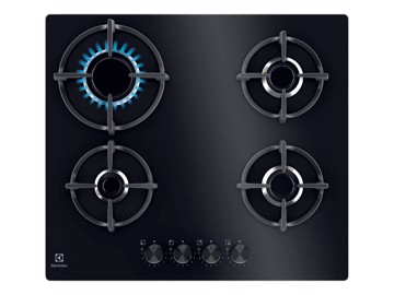 Piano cottura 60cm nero gas on glas speed burner