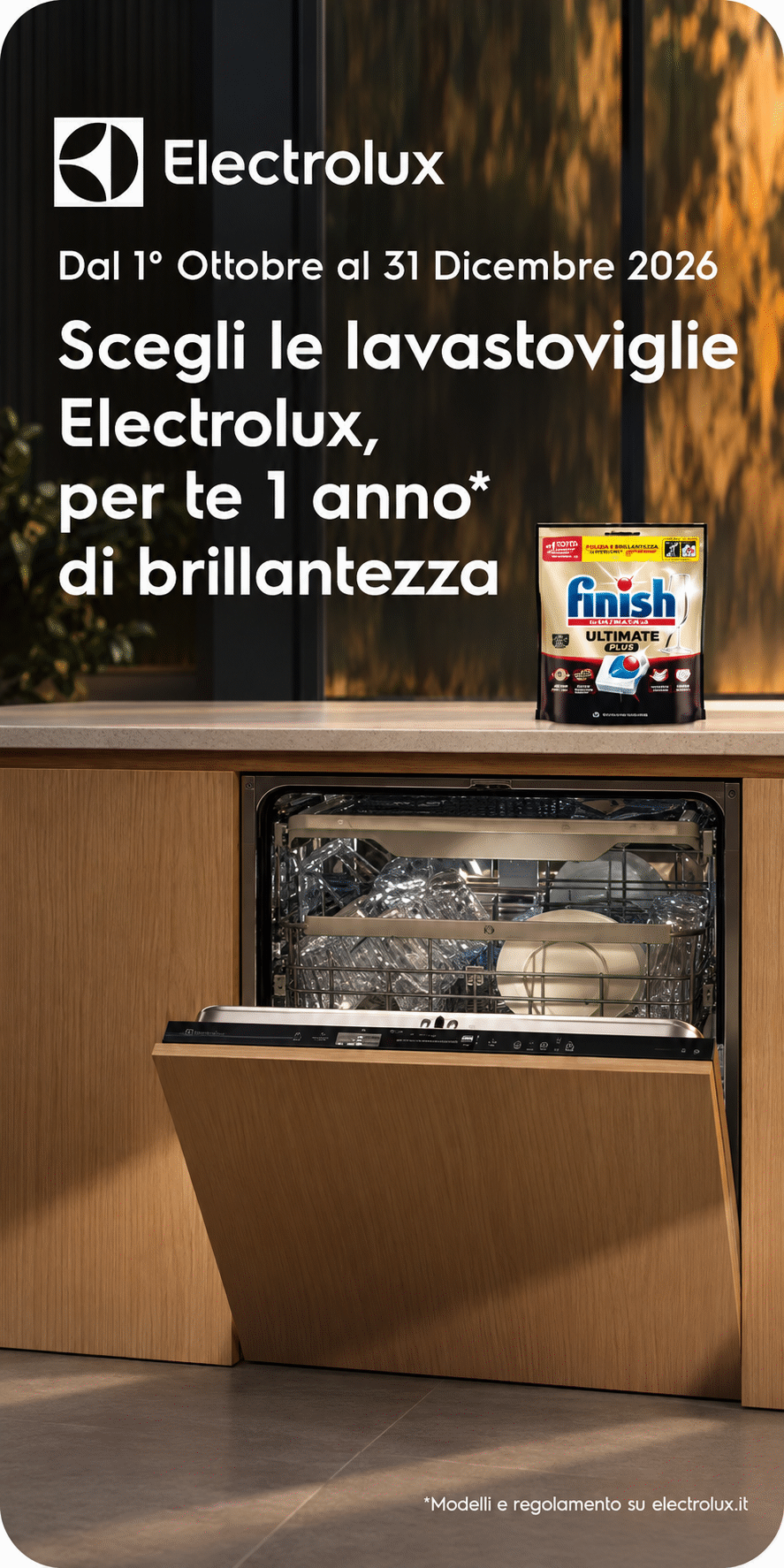 Scegli le lavastoviglie Electrolux, per te un anno di brillantezza