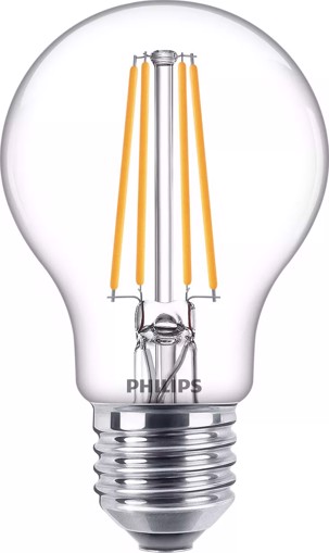 Philips Lampadina trasparente a filamento 60W A60 E27