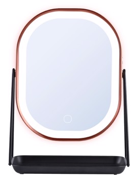 Specchio luminoso ricaricabile 52 led rotazione 360 5x