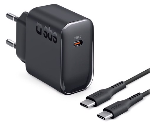 SBS LAKITTR1CPD45WK Caricabatterie per dispositivi mobili Universale Nero AC Ricarica rapida Interno