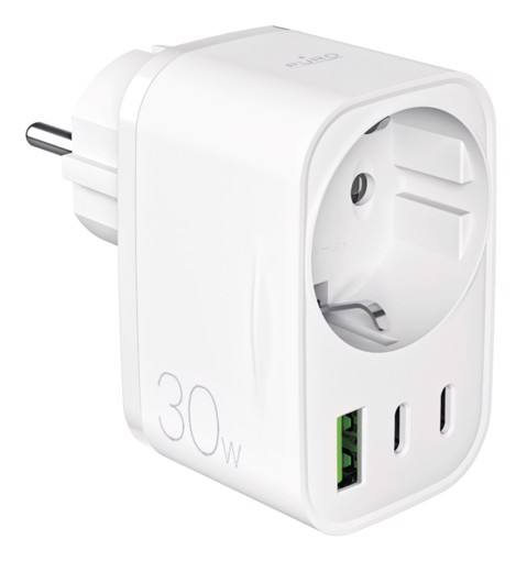 PURO PUTCSPUSBA2C30WWHI Caricabatterie per dispositivi mobili Universale Bianco AC Ricarica rapida Interno