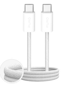 Puro cavo in tessuto "fabk4" 5gbps, 100w, bianco