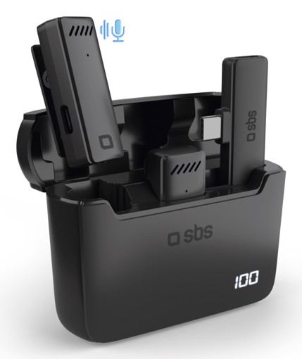 SBS TEKITMICCASEBTK microfono Nero Microfono a clip