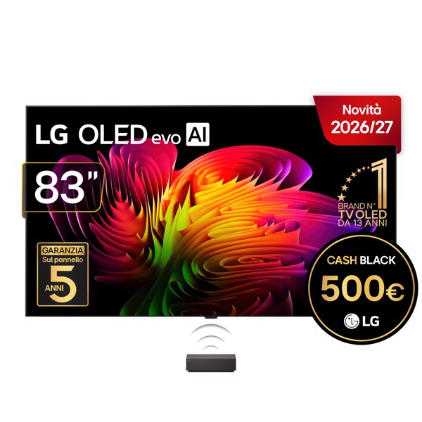 Lg Marrone Oled Evo Ai Wallpaper Tv 83'' W6 Oled83w69la, 4K, Spessore 9,9Mm, True Wireless, Staffe Filo Muro Smart Tv 2026