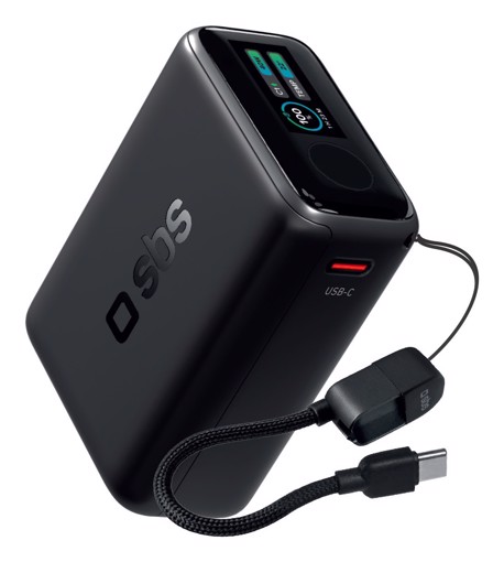 SBS TTBB10000TFTPD40 batteria portatile Polimeri di litio (LiPo) 10000 mAh Nero
