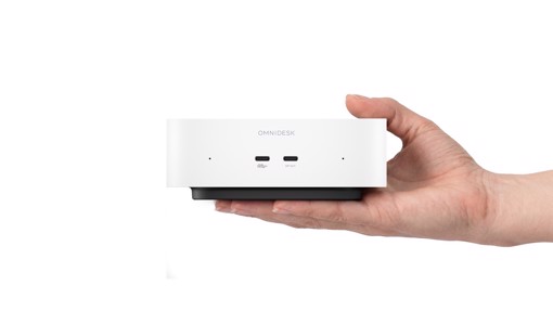 HP E5RY7EA PC/stazione di lavoro 8 GB LPDDR5x-SDRAM 512 GB SSD Windows 11 Home Mini PC AI PC Bianco