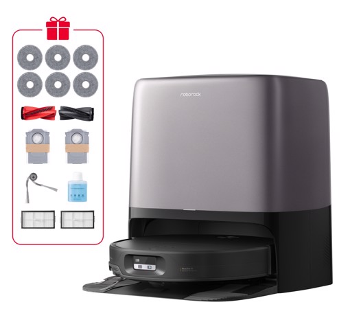 Roborock Saros 20 Neo Robot Aspirapolvere Lavapavimenti, Aspirazione 36.000 Pa, Stazione Multifunzione 10-in-1 con Lavaggio Panni a 100°C, Ultra-Sottile 7,95 cm, Telaio AdaptiLift 3.0, Sistema Anti-Groviglio 0%, Copertura Bordi FlexiArm™, SmartPlan 3.0